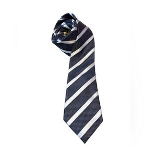 Donald J Trump Silk Neck‎ Tie Gray Purple Stripe